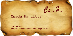 Csada Hargitta névjegykártya